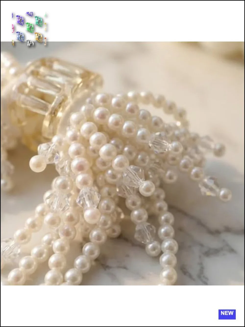 3 French Rhinestone Pearl Tassel Hair Clips Non Slip Pins Party Wedding